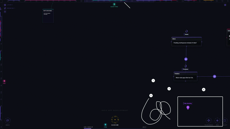 Dragging into pan mode to reveal the full-canvas minimap with groups, connections, and checkpoints