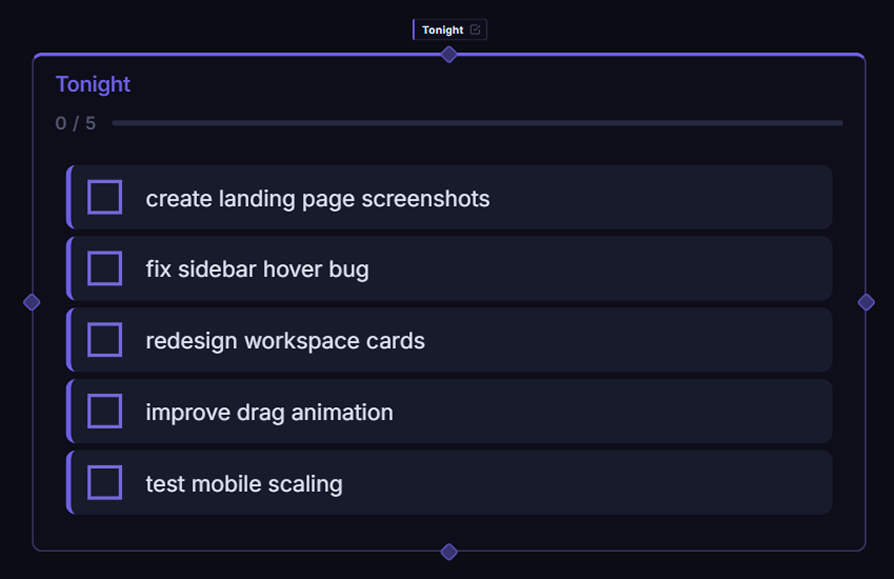 Checklist block